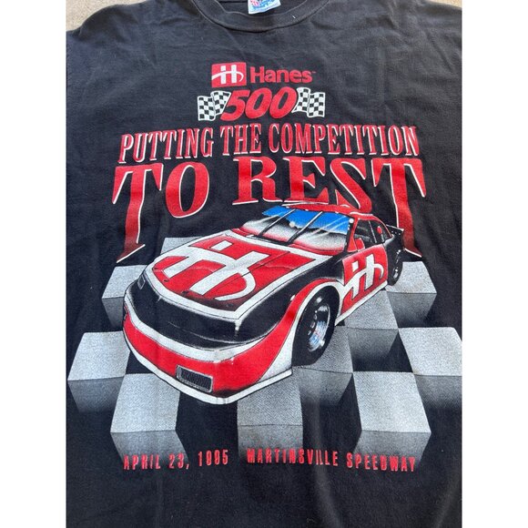 Vintage Hanes 500 NASCAR Martinsville Speedway Graphic T-Shirt Large A4 - Picture 2 of 5